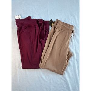 Athletic Works Size Small Knit Workout Pants/Lounge Pants Lot, Purple/Mauve NWT